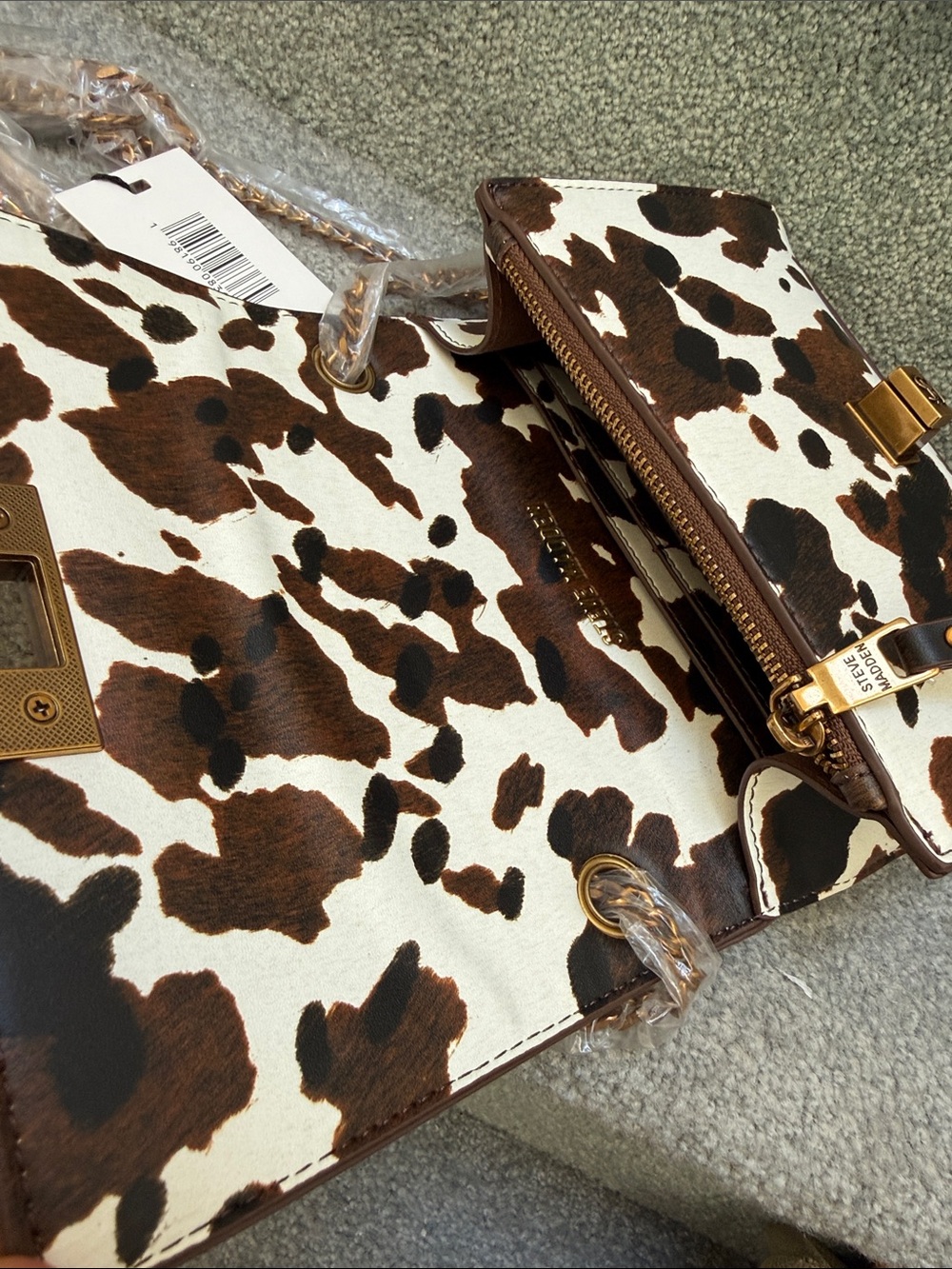 NWT Steve Madden Cowhide-Print Crossbody Bag - Picture 16 of 16